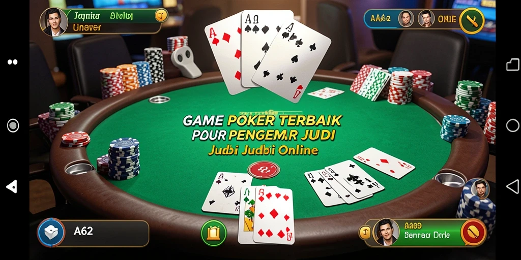Screenshot gameplay AA62 menampilkan aksi seru permainan Poker.