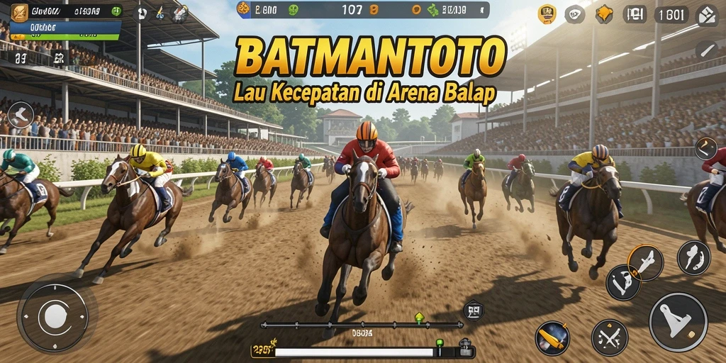 Tangkapan layar menampilkan aksi balap yang mendebarkan di BATMANTOTO.