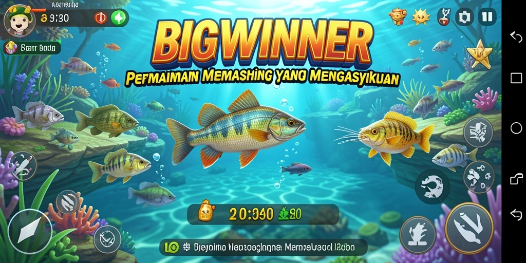 Tampilan grafis memukau dalam gameplay Fishing BIGWINNER.