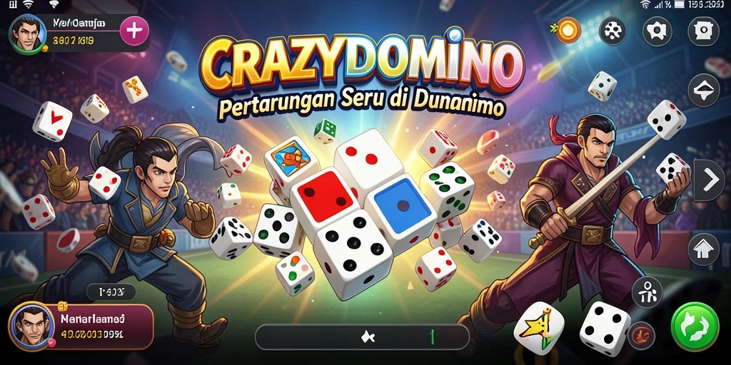 Tampilan seru dari gameplay pertarungan domino