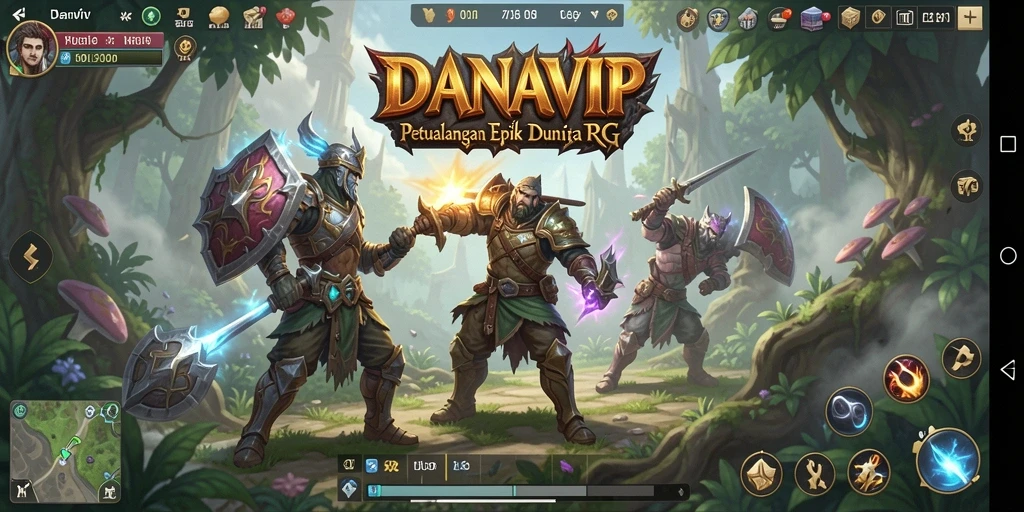 Tampilan gameplay menakjubkan dari DANAVIP di dunia RPG.