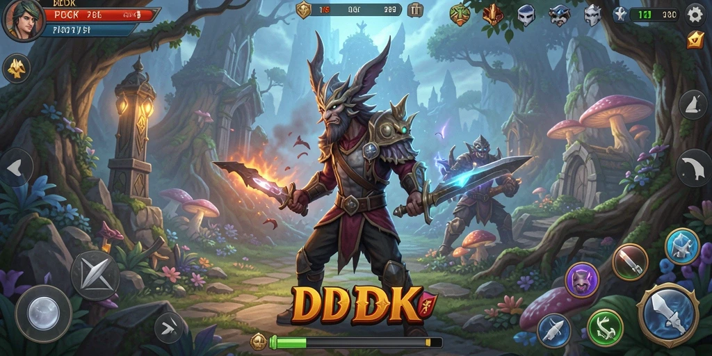 Screenshot menunjukkan karakter utama menjelajahi dunia penuh petualangan.