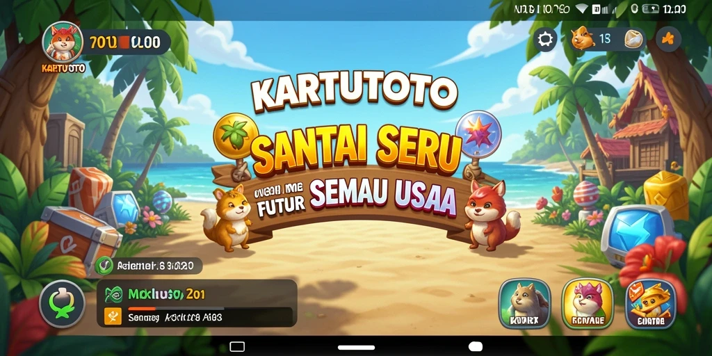 Screenshot KARTUTOTO menampilkan gameplay seru dan penuh warna.