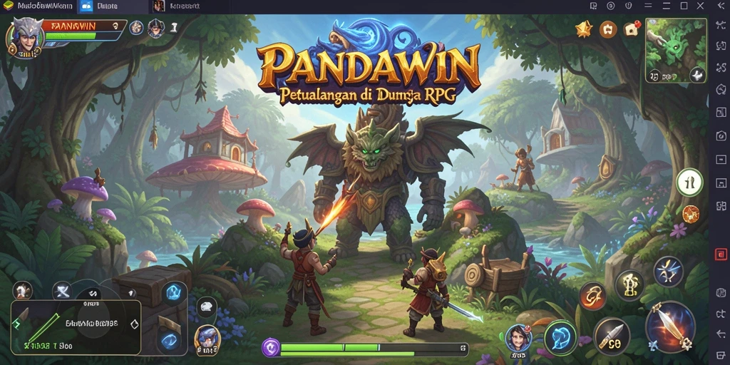 Tampilan menarik dari gameplay <strong>PANDAWIN</strong> yang penuh aksi dan petualangan.