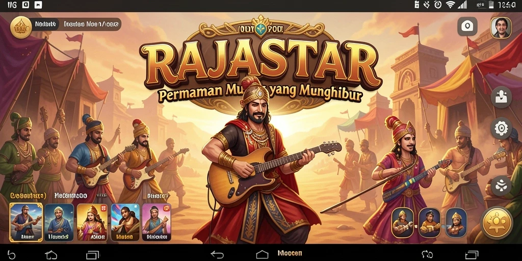 Tampilan gameplay RAJASTAR yang penuh warna dan interaktif.