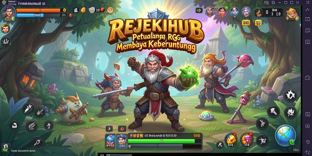 Tampilan gameplay seru dari REJEKIHUB dalam petualangan RPG.
